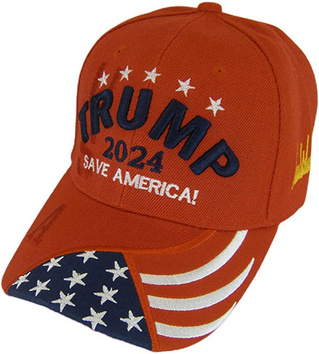 Donald Trump 2024 Save America Adjustable Baseball Cap (Red)