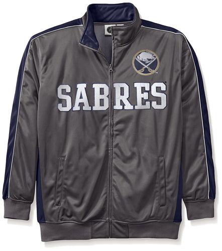 NHL Buffalo Sabres Men's Big Tall Full Zip Tricot Reflective Track Jacket (Size:2X-Large)