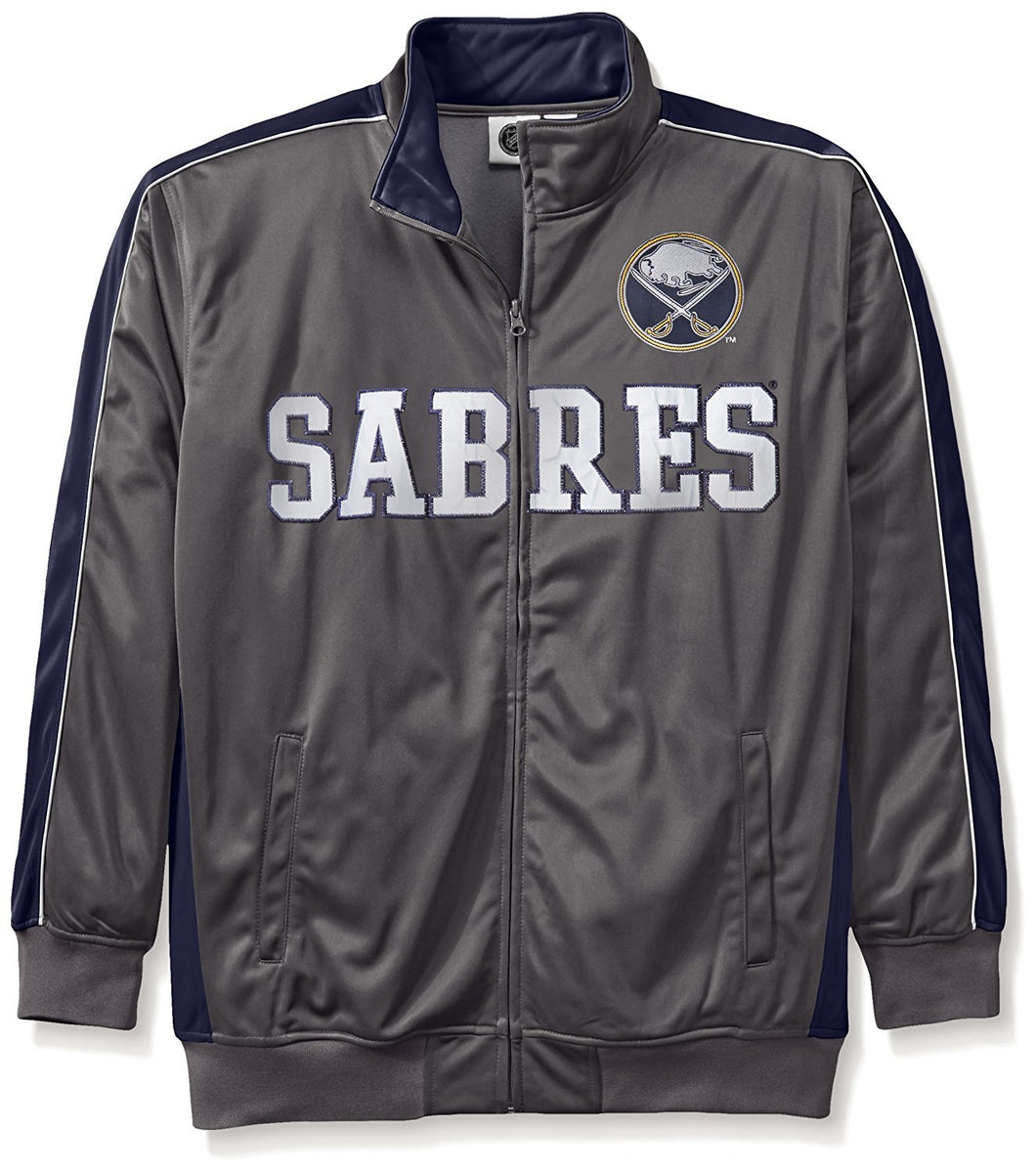 NHL Buffalo Sabres Men's Big Tall Full Zip Tricot Reflective Track Jacket (Size:2X-Large)