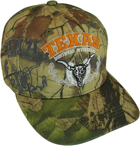 Don't Mess with Texas Men's Solid Bill Adjustable Baseball Cap (Camouflage)