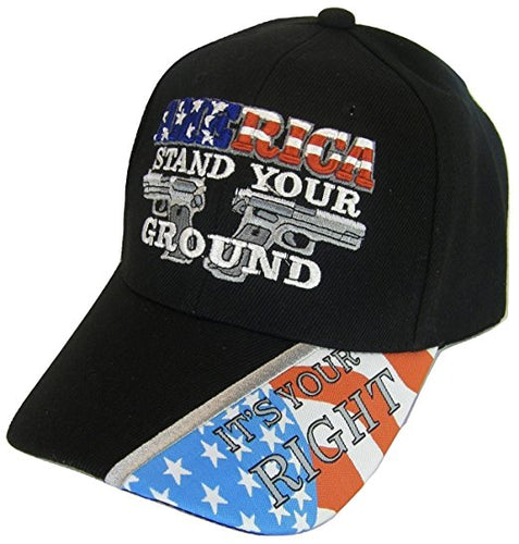 American 2nd Amendment It's Your Right Baseball Caps (Stand Your Ground Black)