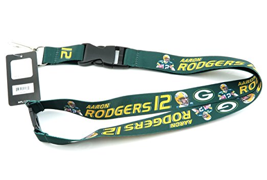 NFL Green Bay Packers Aaron Rodgers Player Action Lanyard