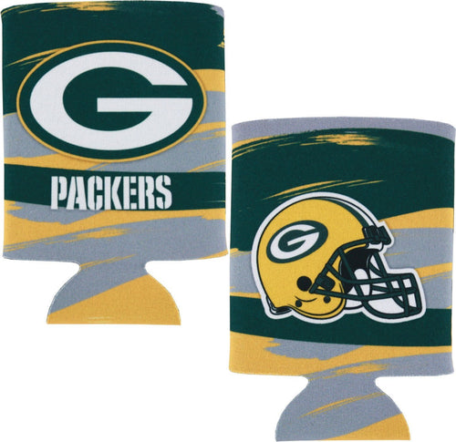 NFL Green Bay Packers Paint Brush 2FER Can Cooler