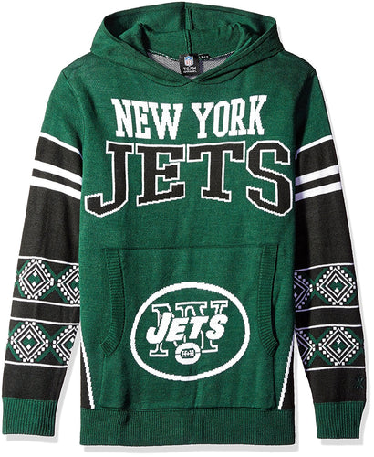 NFL New York Jets Adult Big Logo Hooded Sweater