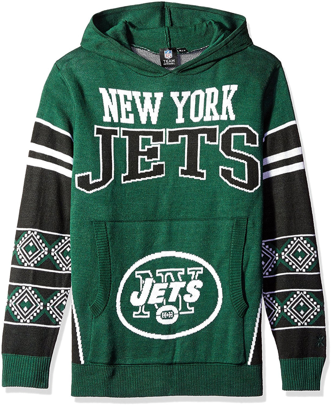 NFL New York Jets Adult Big Logo Hooded Sweater