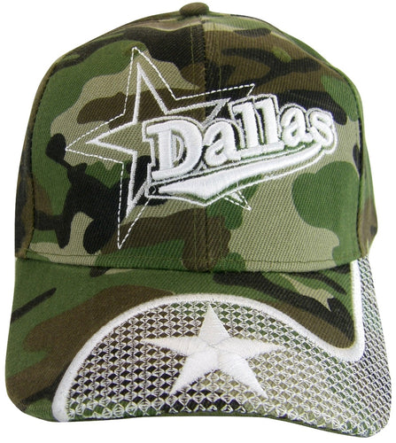 Dallas Men's 2X Star Netting Adjustable Baseball Cap (Camouflage)