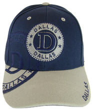 Dallas Seal with Shadow Adult Size Adjustable Baseball Cap (Navy/Gray)