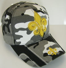 New Orleans Fleur De Lis Camouflage Men's Adjustable Baseball Cap (Black/Camo)