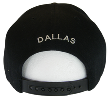 Dallas City Name Textured Brim Adjustable Snapback Baseball Cap (Black)