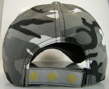 New Orleans Fleur De Lis Camouflage Men's Adjustable Baseball Cap (Black/Camo)