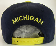 Michigan M Adjustable Snapback Baseball Cap (Gold/Navy)