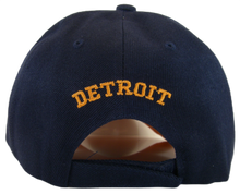 Detroit Banner Style Adjustable Baseball Cap (Navy/Orange)