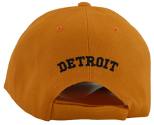 Detroit Banner Style Adjustable Baseball Cap (Orange/Navy)