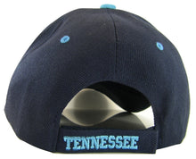 Tennessee Men's Wave Pattern Adjustable Baseball Cap (Navy/Teal)