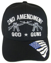 American 2nd Amendment God Guns Baseball Caps (Black)