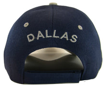 Dallas Seal with Shadow Adult Size Adjustable Baseball Cap (Navy/Gray)