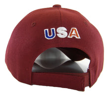 Men's Patriotic Large Eagle USA Adjustable Baseball Cap (Burgundy)