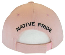 Native Pride Wolf & Feather Cap with Shadow Men's Adjustable Baseball Cap (Pink)