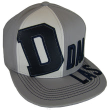 Dallas City Name 2-Tone Split Text Adjustable Snapback Baseball Cap (Grey)