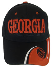 Georgia Men's Wave Pattern Adjustable Baseball Cap (Black)