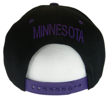 Minnesota Men's Adjustable Snapback Baseball Cap (Black/Purple)