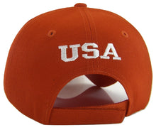 Men's Patriotic Flames Large Eagle USA Adjustable Baseball Cap (Red)