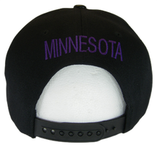 Minnesota Men's Adjustable Snapback Baseball Cap (Black Textured)