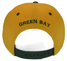 Green Bay Bold Script Men's Adjustable Snapback Baseball Caps (Gold/Green)