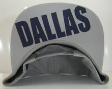 Dallas City Name 2-Tone Split Text Adjustable Snapback Baseball Cap (Grey)