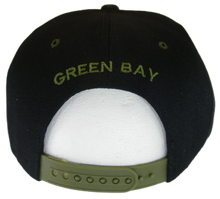 Green Bay Bold Script Men's Adjustable Snapback Baseball Caps (Black/Camo)