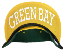 Green Bay Bold Script Men's Adjustable Snapback Baseball Caps (Green/Gold-2)