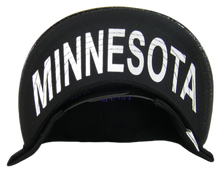 Minnesota Men's Adjustable Snapback Baseball Cap (Black Textured)