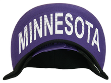 Minnesota Men's Adjustable Snapback Baseball Cap (Black/Purple)