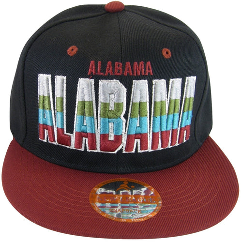 Alabama Men's Adjustable Snapback Baseball Cap (Black/Crimson)