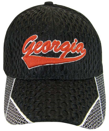 Georgia Men's Summer Mesh Curved Brim Adjustable Baseball Cap