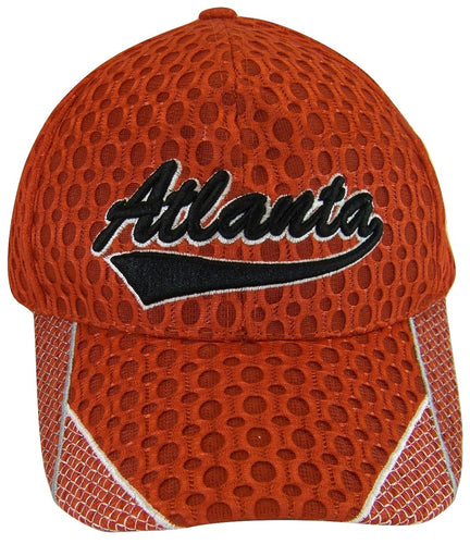 Atlanta Men's Summer Mesh Curved Brim Adjustable Baseball Cap