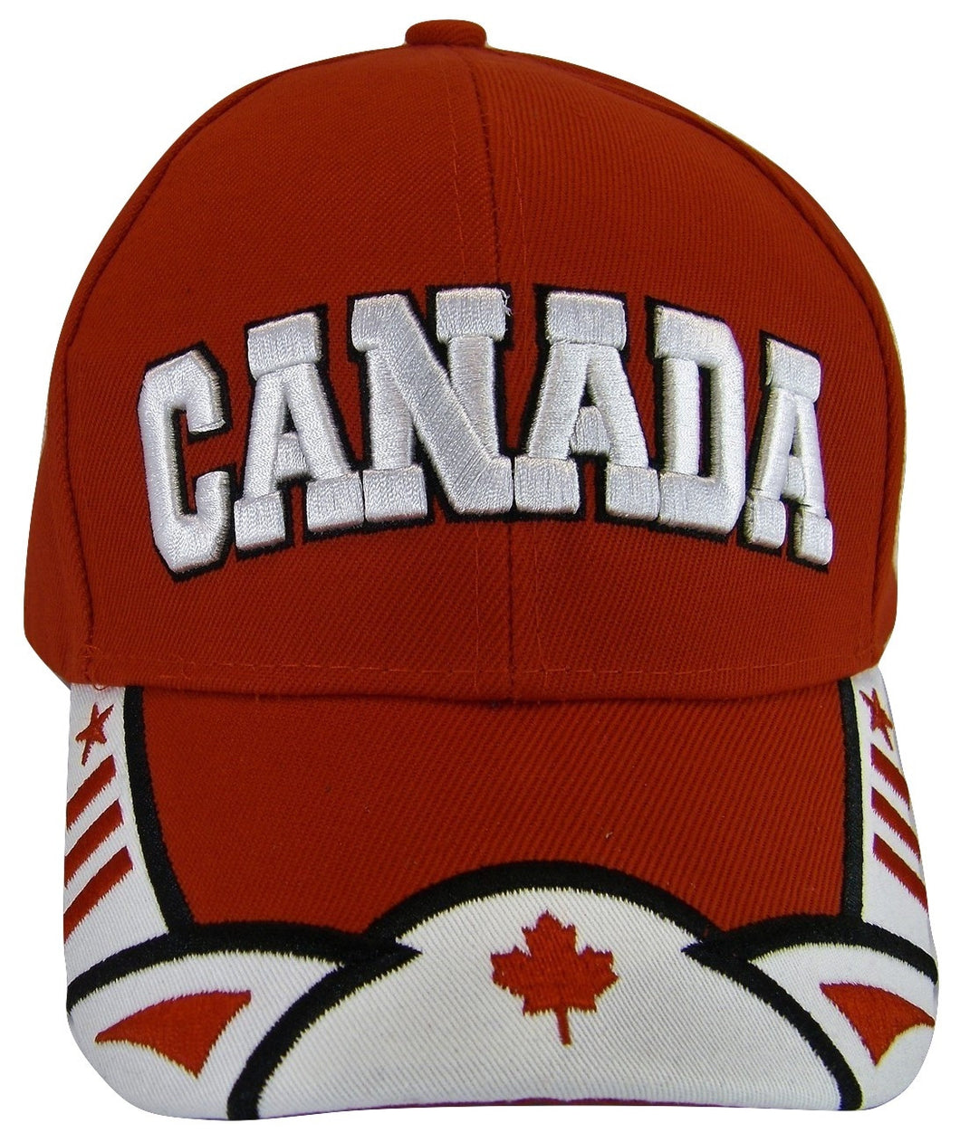 Canada Men's Curved Brim Adjustable Baseball Cap with Stars