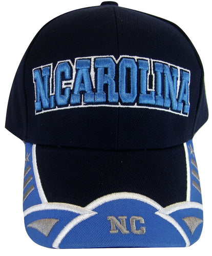 North Carolina Men's Curved Brim Adjustable Baseball Cap with Stars