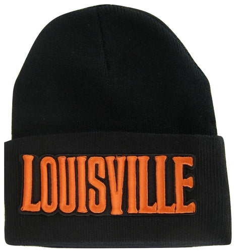 Louisville Men's Black Winter Knit Cuffed Beanie Skull Cap