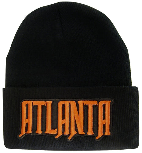 Atlanta Men's Black Winter Knit Cuffed Beanie Skull Cap