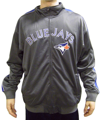 MLB Toronto Blue Jays Men's Big & Tall Full Zip Tricot Reflective Track Jacket (Size:2X-Large)