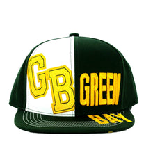 Green Bay 2-Tone Split Text Adjustable Snapback Baseball Cap (Green)