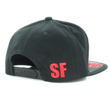 San Francisco 2-Tone Split Text Adjustable Snapback Baseball Cap (Black)