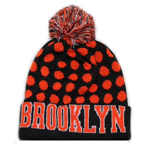 Brooklyn City Hunter USA Leopard Spots Style Men's Winter Hats (Gray/Orange)