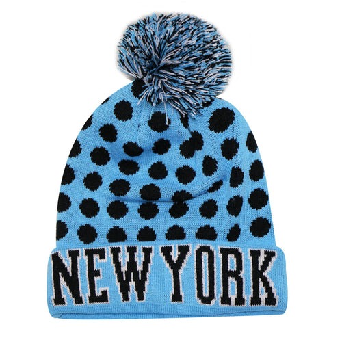 New York City Hunter USA Leopard Spots Style Men's Winter Hats (Teal/Black)