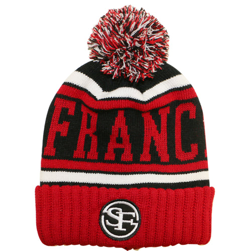 City Hunter USA Patch Style Men's Winter Hats (San Francisco Red/Black Patch)