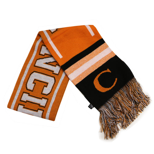 City Hunter USA Adult Size Blending Colors Knit Winter Scarves (Cincinnati Orange/Black)