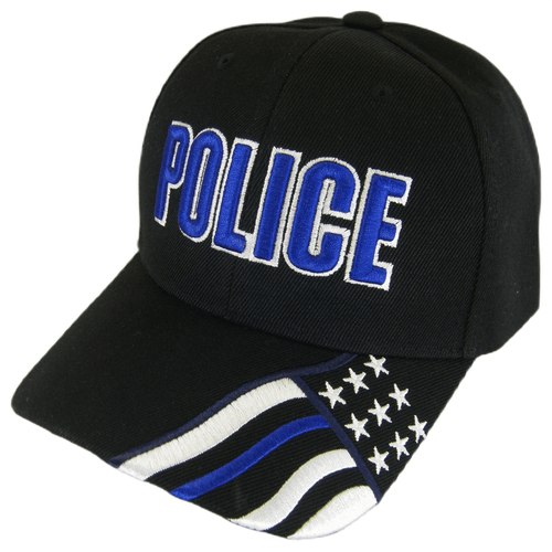 Police Law Enforcement Adjustable Baseball Cap (Black)