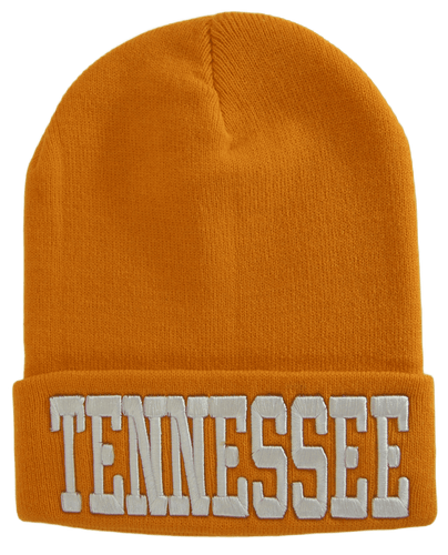 Tennessee Adult Size Winter Knit Beanie Hats (Orange/Black)