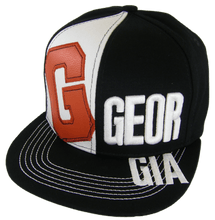 Georgia 2-Tone Split Text Adjustable Snapback Baseball Cap Red